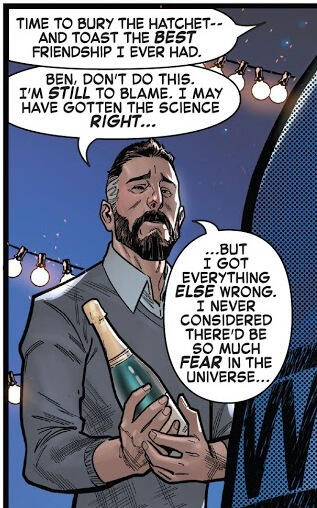 Ben, nie rób tego. Nadal jestem winny. Może naukowo wszystko dobrze obliczyłem... ale myliłem się w całej reszcie. Nigdy nie brałem pod uwagę, że we wszechświecie będzie tyle strachu...