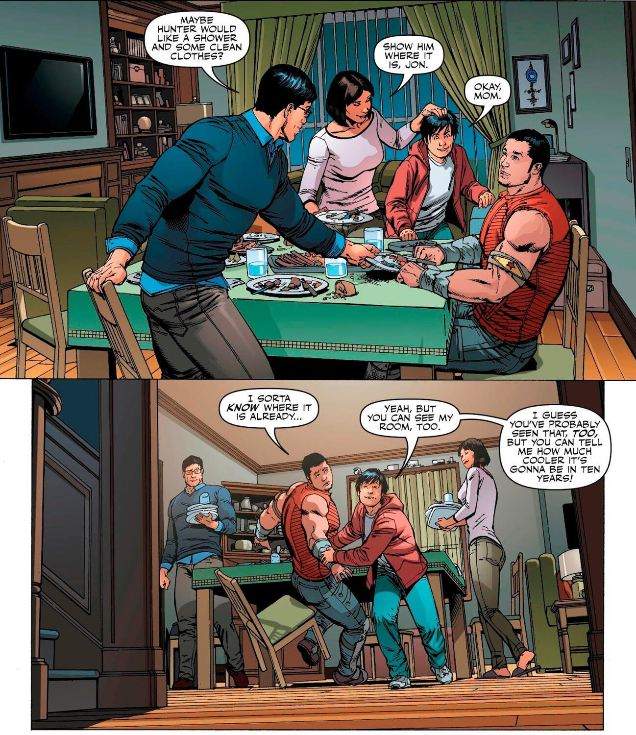 Panele z Justice League #28