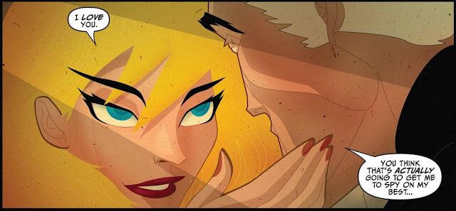 Sue: Kocham cię. Reed: Naprawdę myślisz, że to sprawi, że będę szpiegował mojego najlepszego...